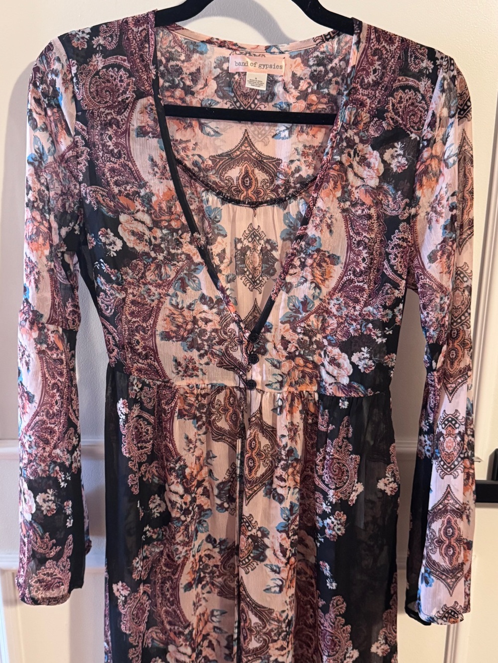 Sheer Floral Maxi Cover up